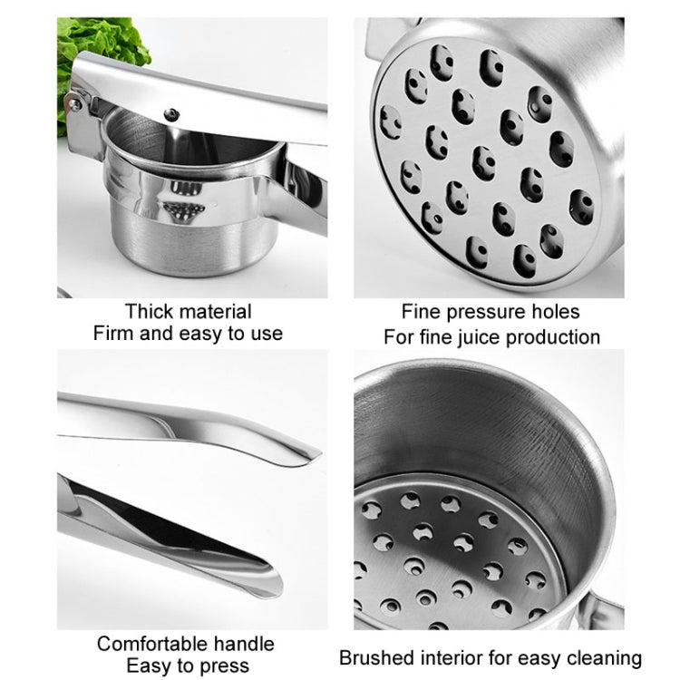 Stainless Steel Potato Press Manual Juicer Vegetable And Fruit Squeezer, Model: 3 In 1 - Stirrer & Squeezer by PMc TechLife | Online Shopping South Africa | PMc TechLife | Buy Now Pay Later Mobicred