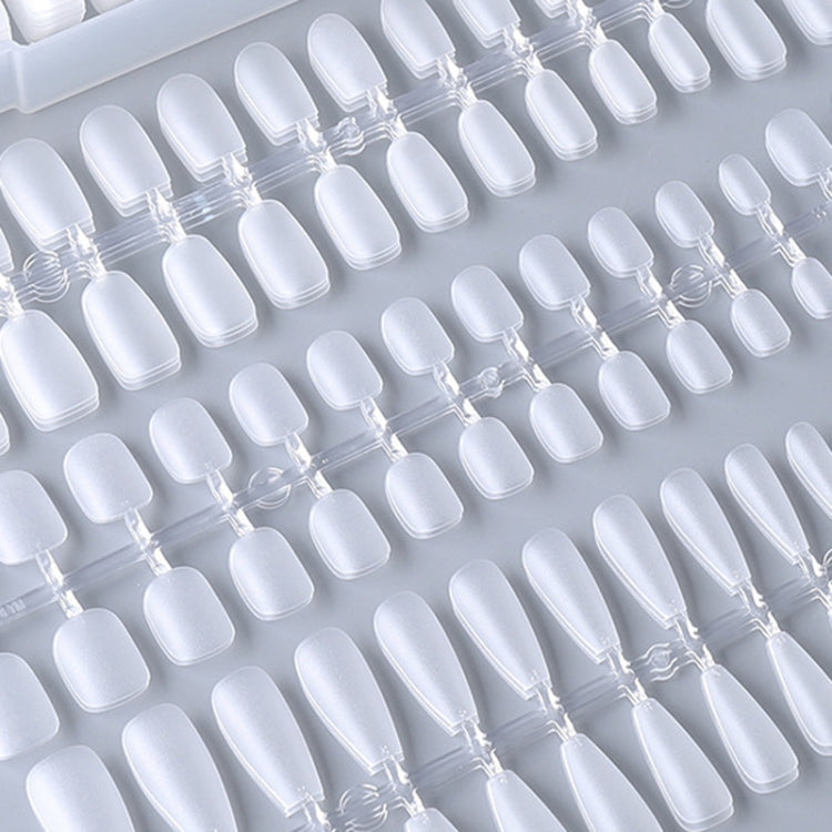 10pairs Of 100pcs/Box Frosted False Nails Artificial Tip, Shape: Short Square Circle M - free shipping - PMC Jewellery - Order now!