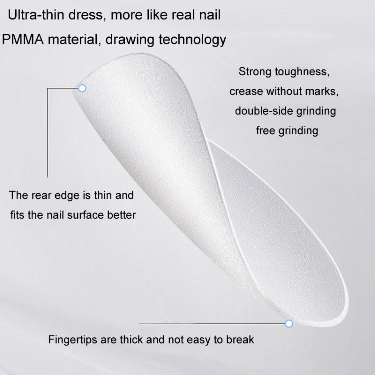 10pairs Of 100pcs/Box Frosted False Nails Artificial Tip, Shape: Ballet Nail L - free shipping - PMC Jewellery - Order now!