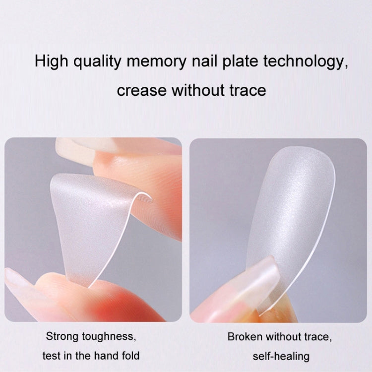 10pairs Of 100pcs/Box Frosted False Nails Artificial Tip, Shape: Long Ellipse XS - free shipping - PMC Jewellery - Order now!