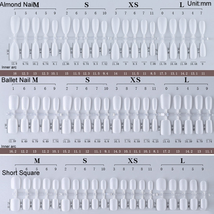 10pairs Of 100pcs/Box Frosted False Nails Artificial Tip, Shape: Ballet Nail L - free shipping - PMC Jewellery - Order now!