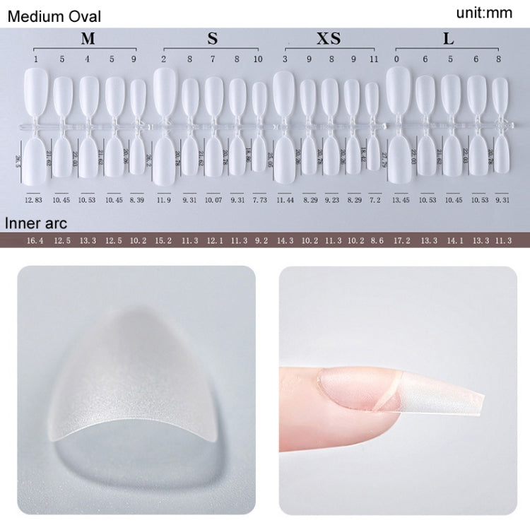 10pairs Of 100pcs/Box Frosted False Nails Artificial Tip, Shape: Almond Nail XS - free shipping - PMC Jewellery - Order now!