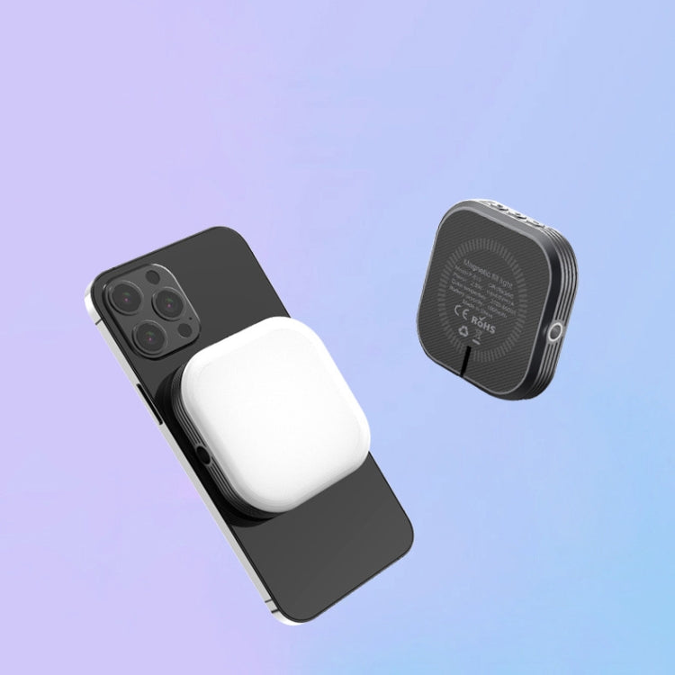 Mini Magnetic Fill Light Rechargeable Tri-Color Temperature Selfie Light - Selfie Light by PMC TechLife | Online Shopping South Africa | PMC TechLife