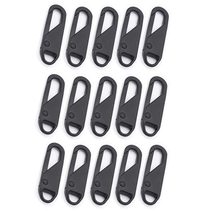 15pcs Universal Detachable Zip Slider Replacement Head Accessory, Color: Black - DIY Apparel Sewing by PMC Jewellery | Online Shopping South Africa | PMC Jewellery | Buy Now Pay Later Mobicred