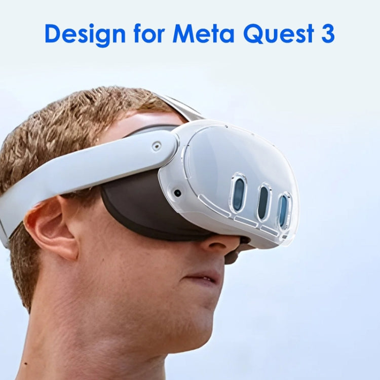 For Meta Quest 3 PC Protective Shell, Style: Single Shell (Ordinary Transparent Black) - VR Accessories by PMC TechLife | Online Shopping South Africa | PMC TechLife | Buy Now Pay Later Mobicred