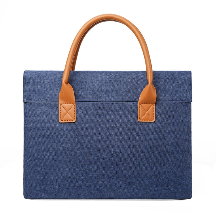 15.6 Inch Oxford Cloth Lightweight Portable Laptop Bag With PU Handle(Blue) - 15.6 - 17 inch by PMC Jewellery | Online Shopping South Africa | PMC Jewellery | Buy Now Pay Later Mobicred