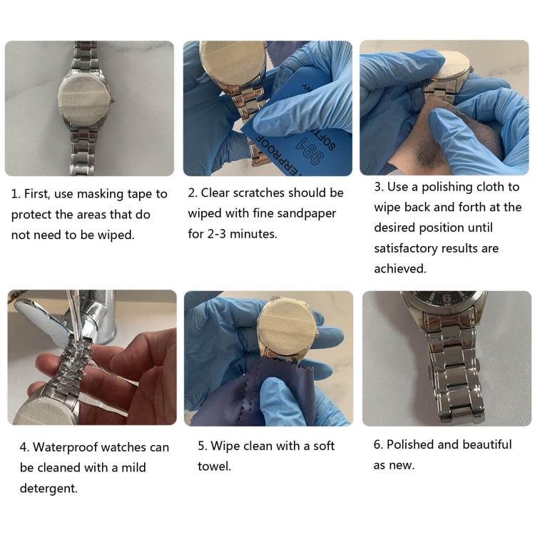 4pcs /Pack  MESHUA Polishing Cloths For Watches, Fine Metals, Jewelry Cleaner And Tarnish Remover(White) - free shipping - PMC TechLife - Order now!