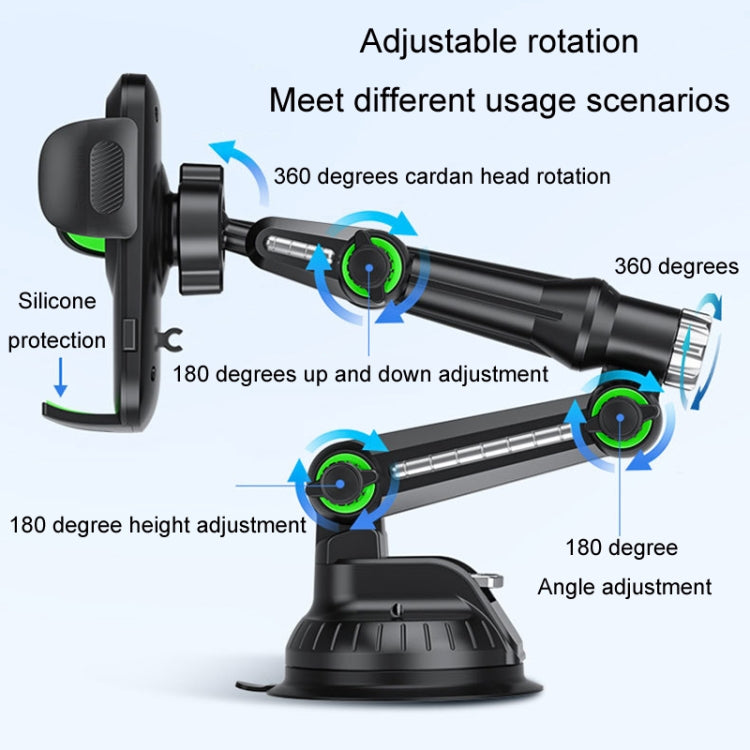 Car Windscreen Dashboard Suction Cup Phone Holder, Color: Extended Black - free shipping - PMC TechLife - Order now!