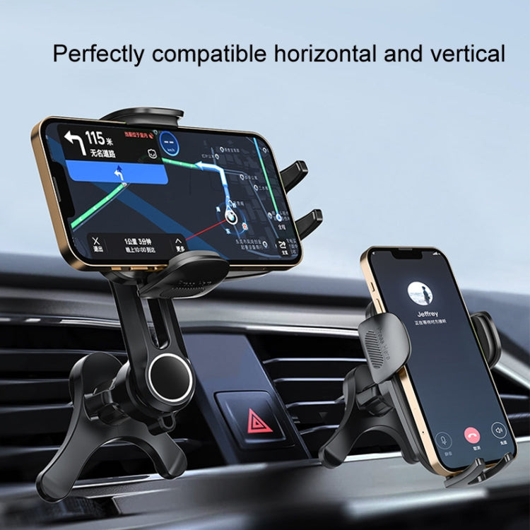 Car Air-conditioning Vent Y-shaped Base Mobile Phone Holder, Color: Ninth Generation Black - Car Holders by PMC Jewellery | Online Shopping South Africa | PMC Jewellery | Buy Now Pay Later Mobicred