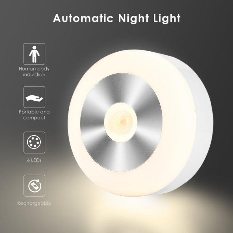 Smart Sensor Night Light Infrared Sensor Corridor Aisle Light, Spec: Charging Model(Warm White) - Sensor LED Lights by PMC TechLife | Online Shopping South Africa | PMC TechLife | Buy Now Pay Later Mobicred