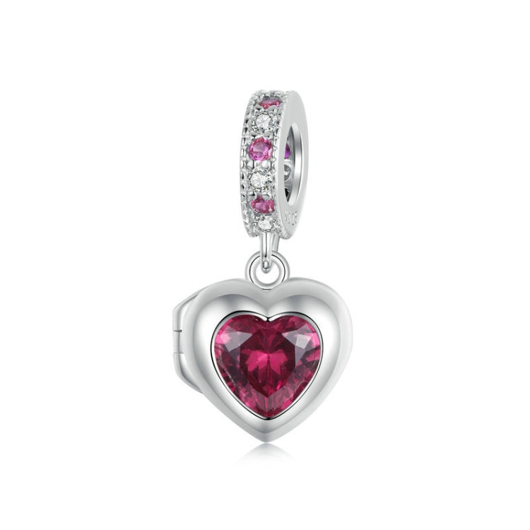 S925 Sterling Silver Permanent Love Heart Pendant DIY Beads(SCC2746) - Jewelry Accessories by PMC Jewellery | Online Shopping South Africa | PMC Jewellery