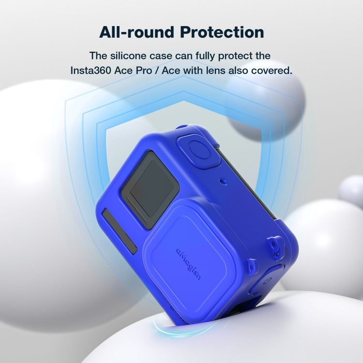 aMagisn Silicone Protection Case Sports Camera Protection Accessories For Insta360 Ace Pro (Black) - Case & Bags by aMagisn | Online Shopping South Africa | PMC TechLife | Buy Now Pay Later Mobicred