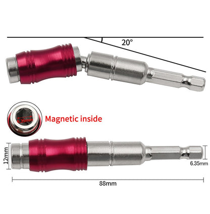 Hexagonal Shank Quick Release Self-Locking Joint Extension Rod Electric Drill Driver Extension Quick Conversion Bits(Silver+Red) - Screwdriver Tools by PMC Jewellery | Online Shopping South Africa | PMC Jewellery