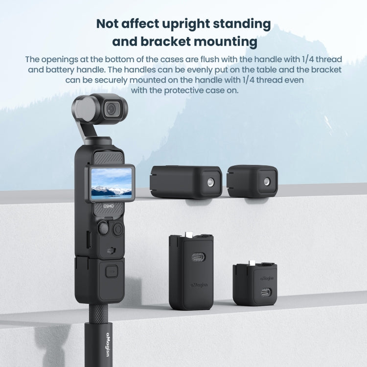 For DJI Osmo Pocket 3 AMagisn Silicone Protection Case Movement Camera Accessories, Style: 5 In 1 Blue - Case & Bags by aMagisn | Online Shopping South Africa | PMC Jewellery | Buy Now Pay Later Mobicred