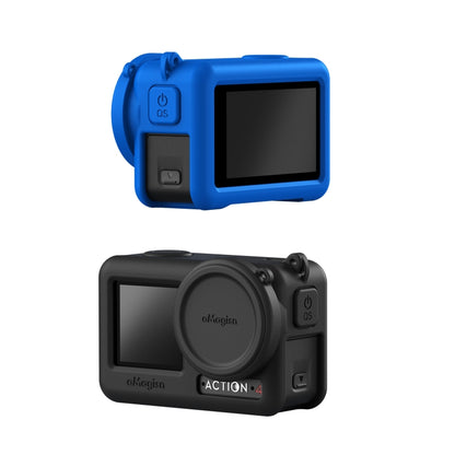 For DJI Osmo Action 4 / 3 aMagisn Silicone Protection Case Camera Protection Accessories(Blue) - Case & Bags by aMagisn | Online Shopping South Africa | PMC Jewellery | Buy Now Pay Later Mobicred