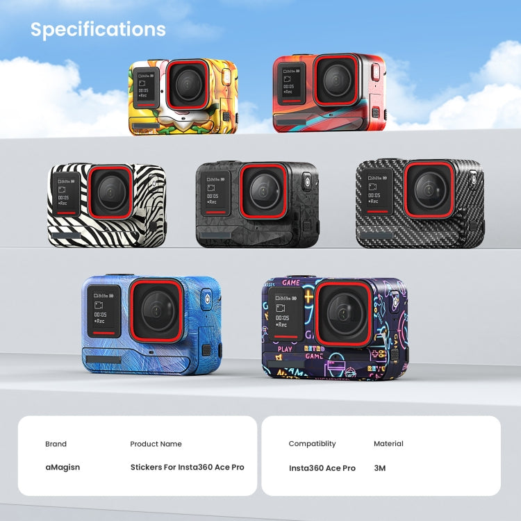 For Insta360 Ace Pro aMagisn Body Sticker Sports Camera Accessories(Neon) - Protective Film & Stickers by aMagisn | Online Shopping South Africa | PMC TechLife | Buy Now Pay Later Mobicred