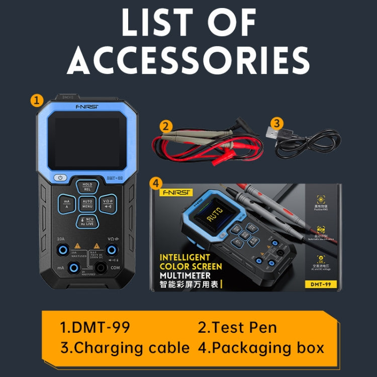 FNIRSI Fully Automatic Digital Display High Precision Intelligent Multimeter(DMT-99) - free shipping - PMC TechLife - Order now!