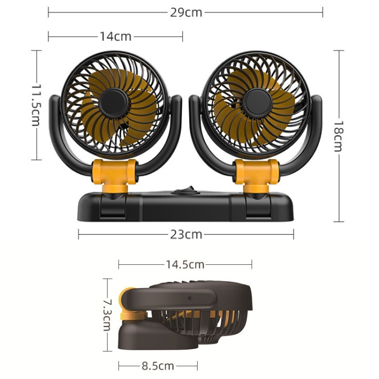 SUITU Car Foldable Cooling Fan Automobile Summer Temperature Reduction Fan, Model: Dual 5V USB Energized - Heating & Fans by SUITU | Online Shopping South Africa | PMC Jewellery | Buy Now Pay Later Mobicred