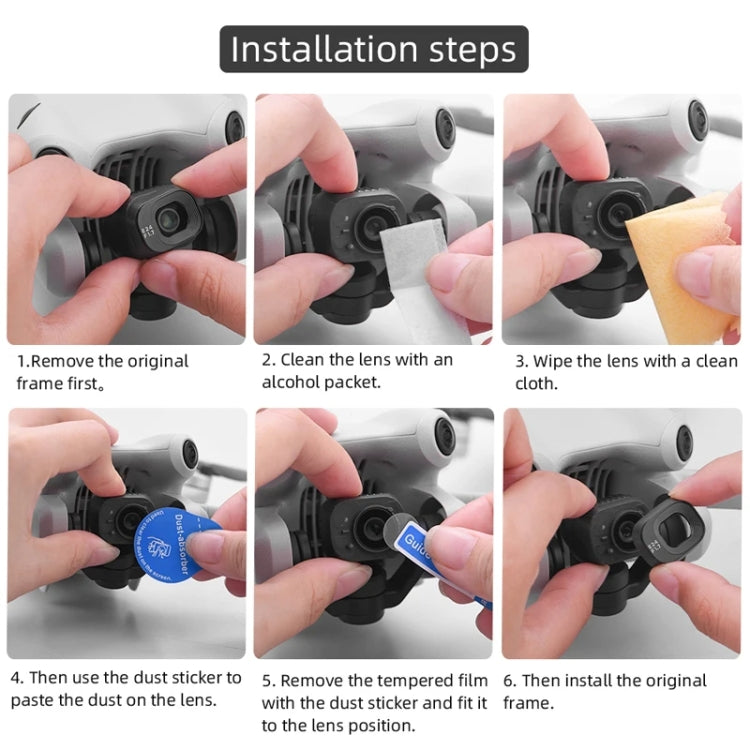 For DJI Mini 4 Pro Sensor / Lens Tempered Film Anti-scratch Protector, Spec: 2 Sets - Other by PMC TechLife | Online Shopping South Africa | PMC TechLife | Buy Now Pay Later Mobicred