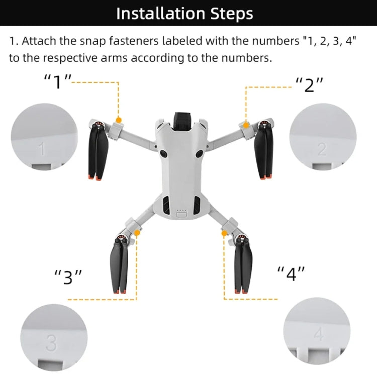 For DJI Mini 4 Pro Drone BRDRC Landing Gear Increased Height Leg(Gray) -  by BRDRC | Online Shopping South Africa | PMC Jewellery | Buy Now Pay Later Mobicred