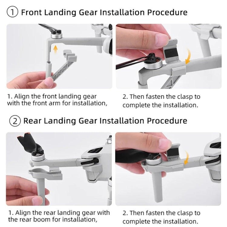 For DJI Mini 4 Pro Drone BRDRC Landing Gear Increased Height Leg(Gray) -  by BRDRC | Online Shopping South Africa | PMC Jewellery | Buy Now Pay Later Mobicred