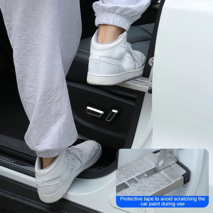 Car Hook Door Foldable Foot Pedal with Safety Hammer(Silver) - Foot Pedal by PMC Jewellery | Online Shopping South Africa | PMC Jewellery | Buy Now Pay Later Mobicred