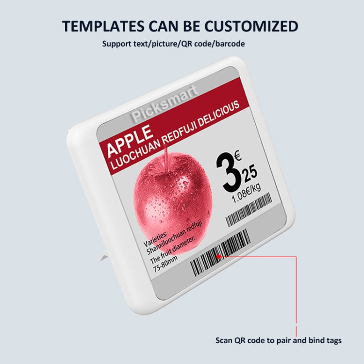 2.1 Inch E-ink Screen Bluetooth Smart Electronic Labels Support Custom Text/Picture/QR Code/Barcode - Store & Supermarket Supplies by PMc TechLife | Online Shopping South Africa | PMc TechLife | Buy Now Pay Later Mobicred
