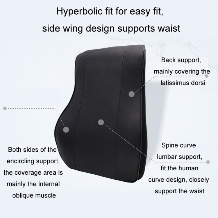 Leather Memory Foam All Season Car Seat Neck Support Cushion Headrest+Waist Pad(Black) - free shipping - PMC TechLife - Order now!