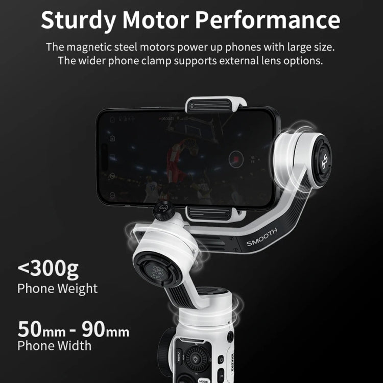 ZHIYUN Smooth 5S 3-Axis Smartphone Handheld Gimbals Stabilizer, Spec: Combo Black - Handheld Gimbals by ZHIYUN | Online Shopping South Africa | PMC Jewellery | Buy Now Pay Later Mobicred