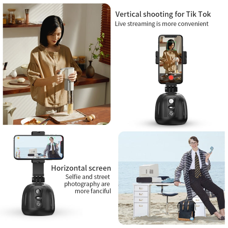 360 Degree Intelligent Follow Live Video Recording Desktop Stabilizer(White) - Handheld Gimbals by PMC TechLife | Online Shopping South Africa | PMC TechLife | Buy Now Pay Later Mobicred