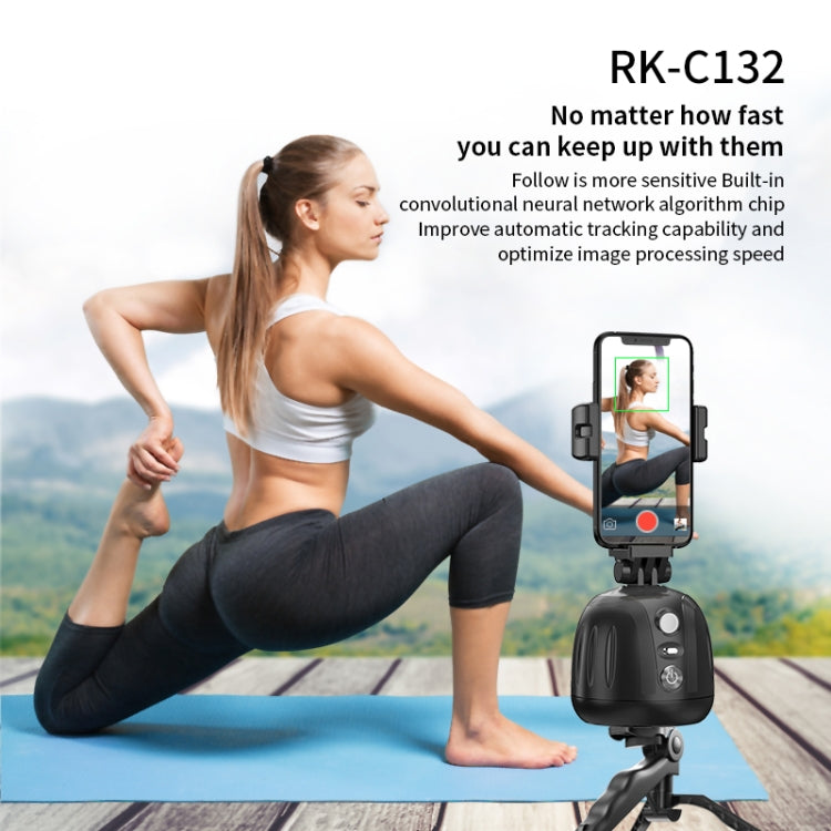 360 Degree Intelligent Follow Live Video Recording Desktop Stabilizer(White) - Handheld Gimbals by PMC TechLife | Online Shopping South Africa | PMC TechLife | Buy Now Pay Later Mobicred