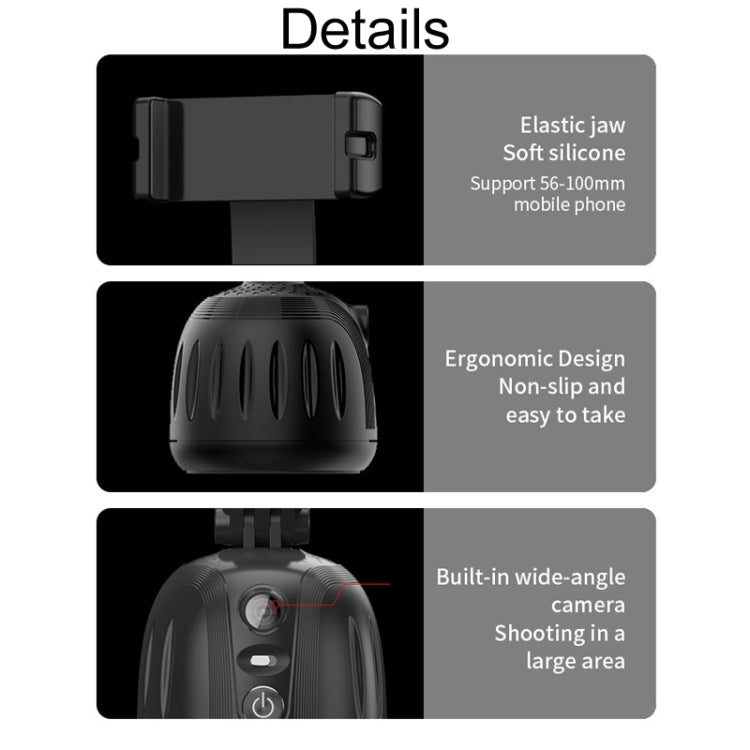 360 Degree Intelligent Follow Live Video Recording Desktop Stabilizer(White) - Handheld Gimbals by PMC TechLife | Online Shopping South Africa | PMC TechLife | Buy Now Pay Later Mobicred