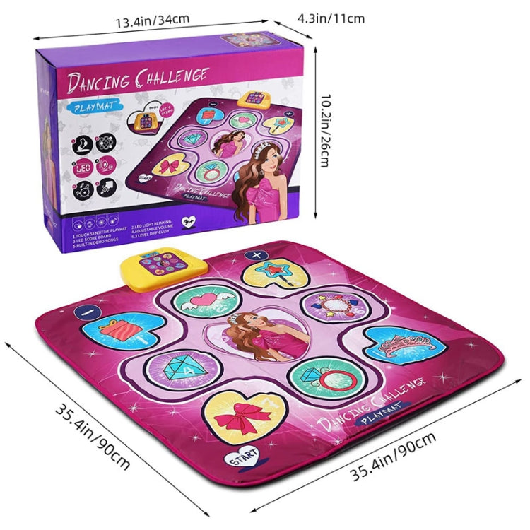 Children Music Dance Mat Electronic Music Dancing Game Pad Music Box Toys(Pink Purple) - Music Toys by PMC Jewellery | Online Shopping South Africa | PMC Jewellery