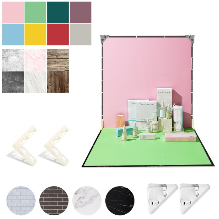 2pcs 60cm Double-Sided Background Board + 7pcs Backdrop Paper Photography Props Set, Spec: Set 3 - Solid Color by PMC TechLife | Online Shopping South Africa | PMC TechLife | Buy Now Pay Later Mobicred