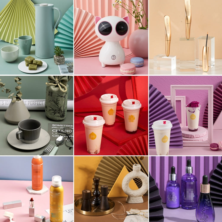 2pcs 60cm Double-Sided Background Board + 7pcs Backdrop Paper Photography Props Set, Spec: Set 6 - Solid Color by PMC TechLife | Online Shopping South Africa | PMC TechLife | Buy Now Pay Later Mobicred