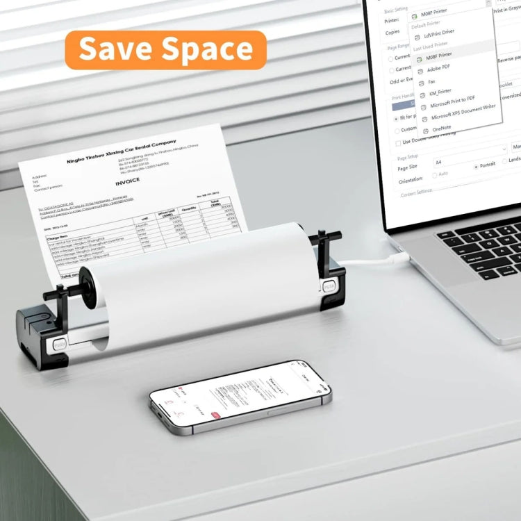 Phomemo M08F Printer Holder For A4 Rolls Thermal Paper - Others by Phomemo | Online Shopping South Africa | PMC TechLife | Buy Now Pay Later Mobicred