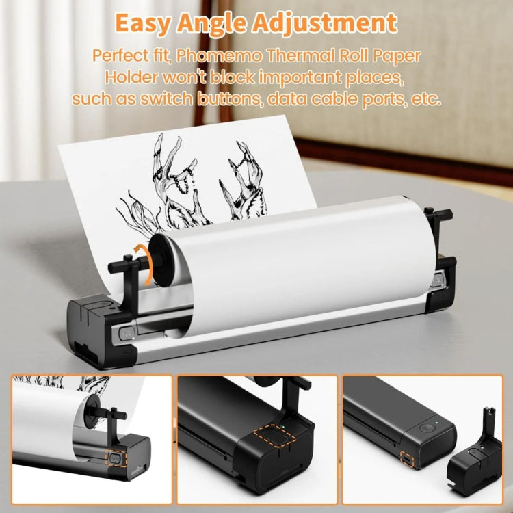 Phomemo M08F Printer Holder For A4 Rolls Thermal Paper - Printer Accessories by Phomemo | Online Shopping South Africa | PMC Jewellery | Buy Now Pay Later Mobicred