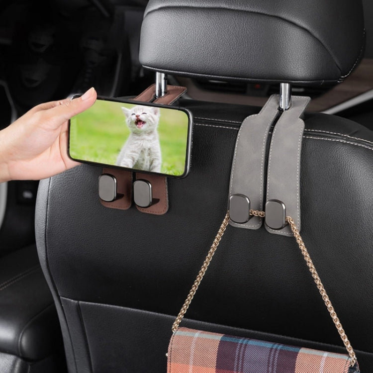 Car Seat Mack Multifunctional Metal Hook Mobile Phone Holder, Style: No Mark(Black) - Auto Fastener & Clips by PMC TechLife | Online Shopping South Africa | PMC TechLife | Buy Now Pay Later Mobicred