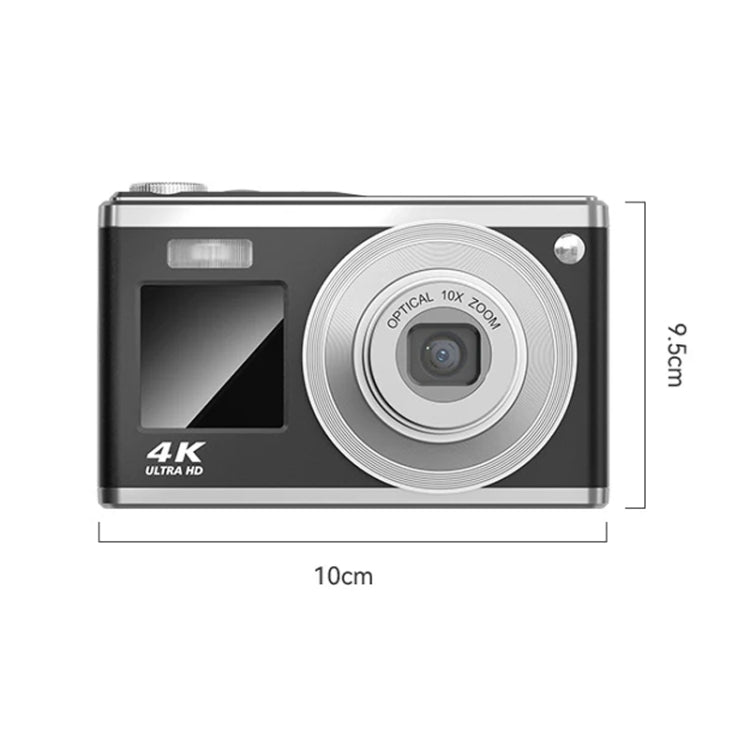 4K HD Optical Zoom Digital Camera 60MP Dual Screen Selfie Camera, No Memory(Silver) - Video Cameras by PMC Jewellery | Online Shopping South Africa | PMC Jewellery | Buy Now Pay Later Mobicred