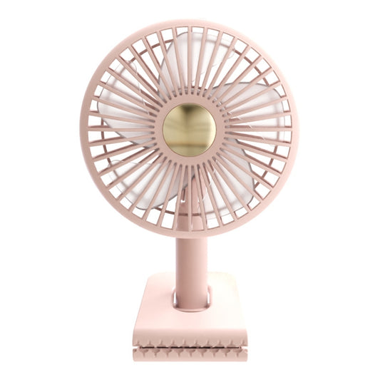 Car Clip-On Rechargeable Electric Oscillating Head Fan With Light(Pink) - Heating & Fans by PMC Jewellery | Online Shopping South Africa | PMC Jewellery | Buy Now Pay Later Mobicred