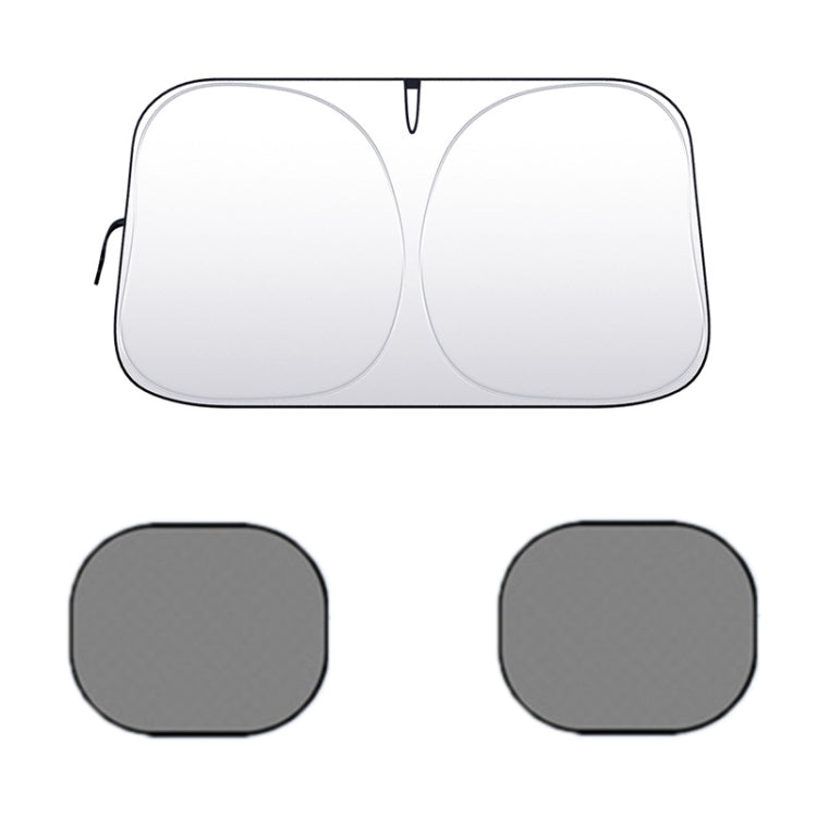Car Front Windshield Heat Insulation Sun Protection Visor, Specification: Large Front Baffle + 2 Side Baffles - Window Foils & Solar Protection by PMC TechLife | Online Shopping South Africa | PMC TechLife | Buy Now Pay Later Mobicred