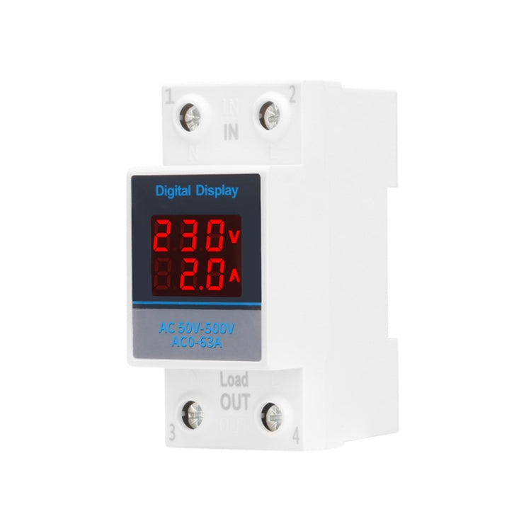 SINOTIMER SDM002 Household DIN Rail Single-Phase AC Dual Display Voltage And Current Meter(63A Build-In Intestinal Sensor) - free shipping - PMC TechLife - Order now!