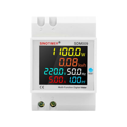 SINOTIMER SDM009 Din Rail Single-Phase Voltage Current Frequency Power Factor Electricity Multifunctional Meter, Model: AC250-450V Built-In - Current & Voltage Tester by SINOTIMER | Online Shopping South Africa | PMC Jewellery | Buy Now Pay Later Mobicred