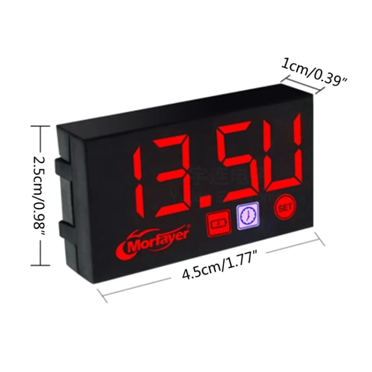 Compact LED Digital Display Time Voltmeter, Specification: 3 in 1 Green - Electrical Instruments by PMC TechLife | Online Shopping South Africa | PMC TechLife | Buy Now Pay Later Mobicred