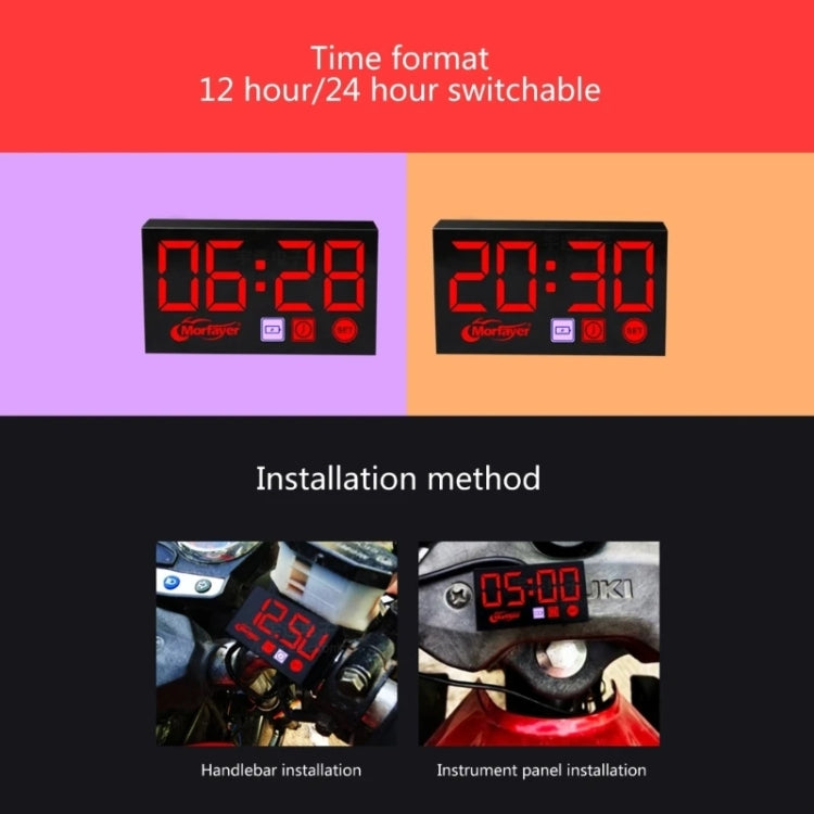 Compact LED Digital Display Time Voltmeter, Specification: 2 in 1 Temperature Green - Electrical Instruments by PMC TechLife | Online Shopping South Africa | PMC TechLife | Buy Now Pay Later Mobicred