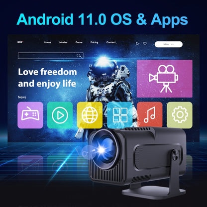 HY320 1080P 390ANSI 4K Android 11 Projector With Wifi 6 Bluetooth 5.0 Support Miracast / Airplay / DLNA EU Plug - LED Projector by PMC Jewellery | Online Shopping South Africa | PMC Jewellery