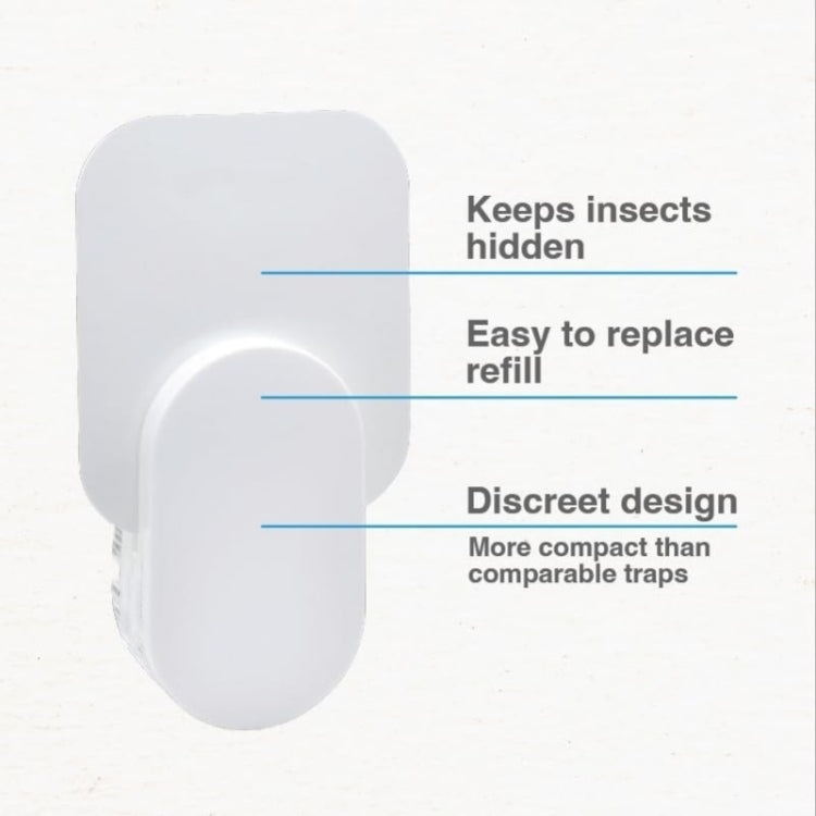 Plug-In Refillable Fly Trap For Flies, Moths, Gnats, And Other Flying Insects With 2 Glue Cards EU Plug(White) - Traps by PMC Jewellery | Online Shopping South Africa | PMC Jewellery | Buy Now Pay Later Mobicred