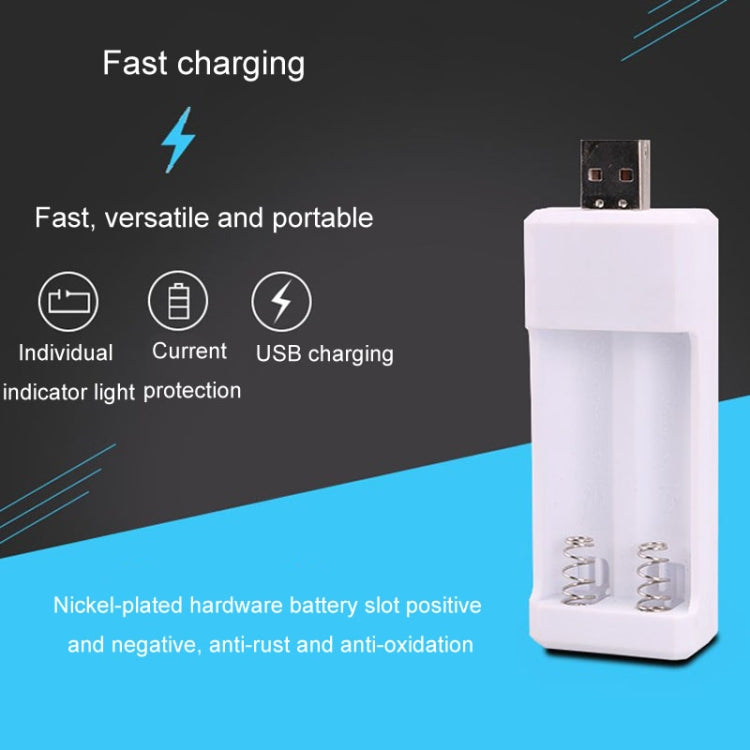 Directly Inserted 2 Slots USB AA / AAA Rechargeable Battery Charger - free shipping - PMC TechLife - Order now!