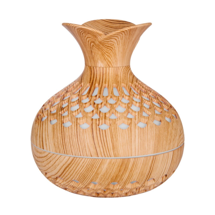 LED Light Aromatherapy Diffuser Home Small Vase Quiet Humidifier Aromatherapy Diffuser 2 In 1(Shallow Wood) - free shipping - PMC TechLife - Order now!