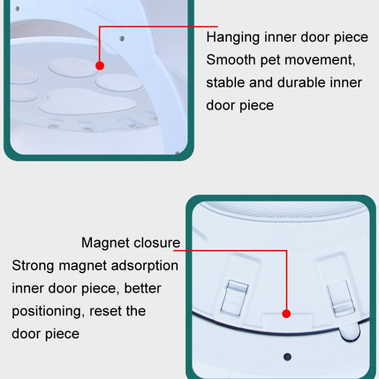 Pet Screen Door Two Way Access Magnetic Closing Cat Door Pet Products(White) - Pet Screen Doors by PMC TechLife | Online Shopping South Africa | PMC TechLife | Buy Now Pay Later Mobicred